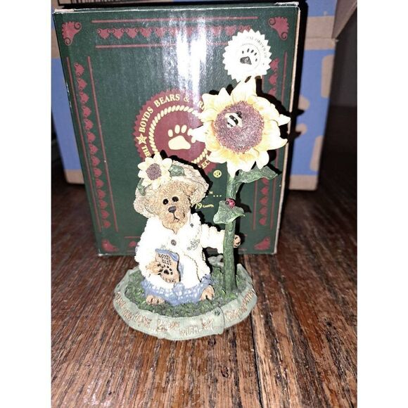 Vintage 1999 Boyds Bears Blossum B Berriweather Bloom w Joy Sunflower 01999-21 - Picture 1 of 8